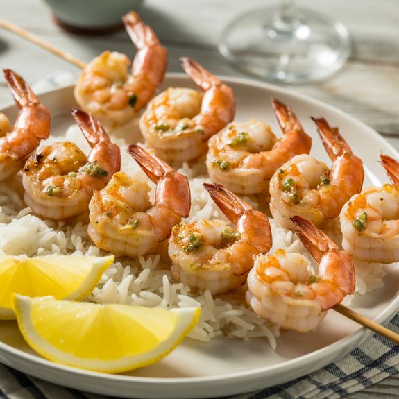 Garlic Butter Shrimp Skewers