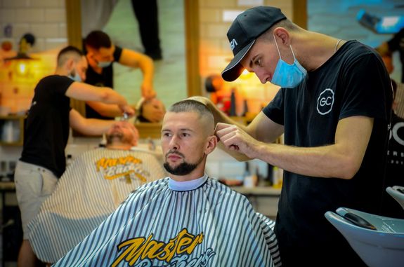 Man Getting a Haircut 
