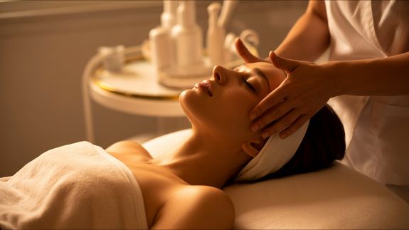 A Person Massaging a Client's Bare Back