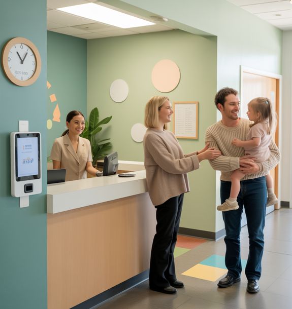 Secure Parent Entry & Digital Check-In Area