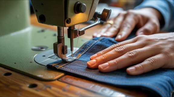 Pink Thread on White Table