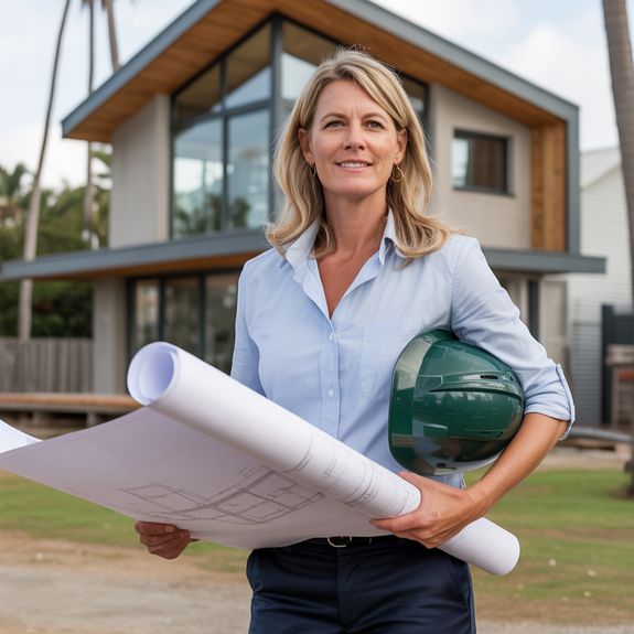 Men Working on a Construction Site while Wearing Hard Hats