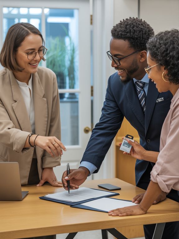 Employee brings documents