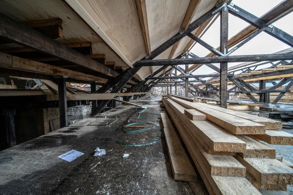 Roof Construction With Wooden Beams
