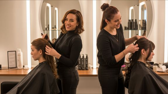 Basket With Hair Dryer next to Cosmetics