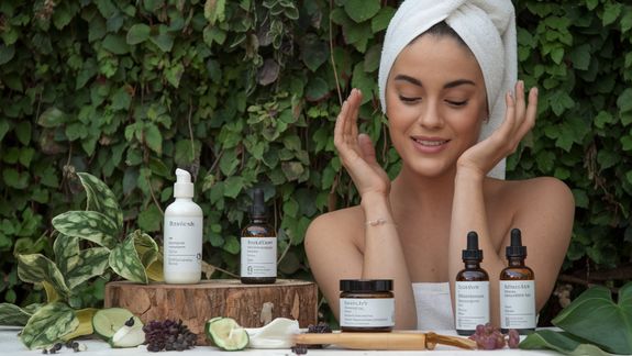 Table with Ampoules and Syringes of Botox Clinic