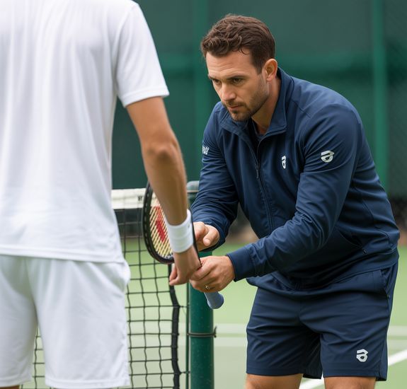 green tennis ball in court