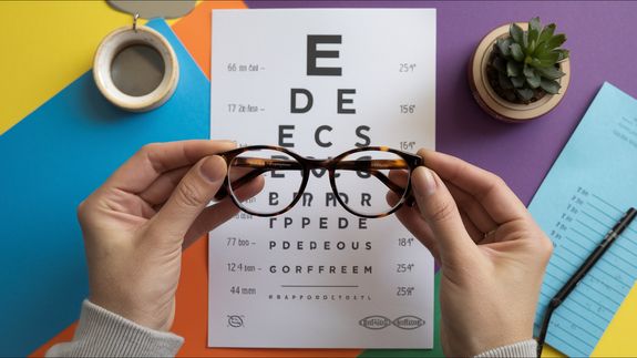 A Woman Having Her Eyes Checked