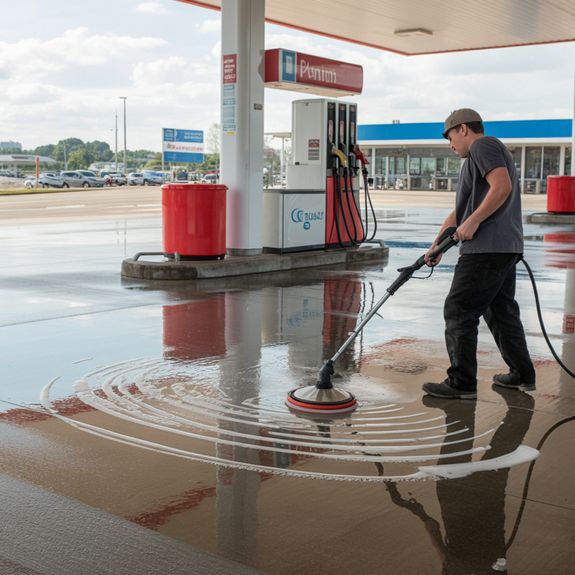 Gas Station Cleaning