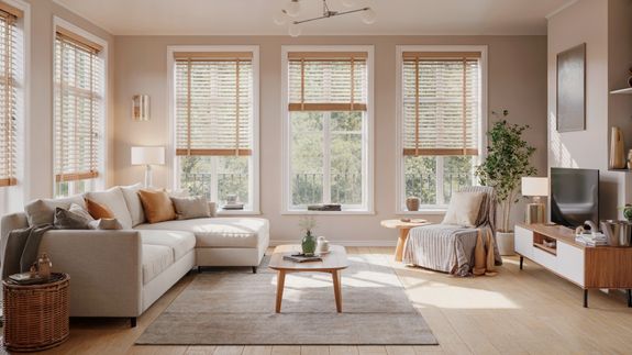 Bedroom with Wallpaper and Wooden Floor