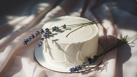 White Icing Cover Cake