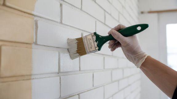 An Abstract Artwork Leaned Against a Wall