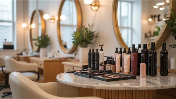 Close-Up Photo of Pink Lipstick and Blush-On