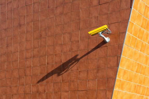 Photo of a Wall with Industrial Camera