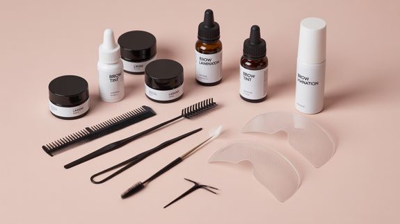 pink and brown makeup brush set