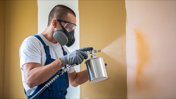Paint Rollers on Wooden Floor