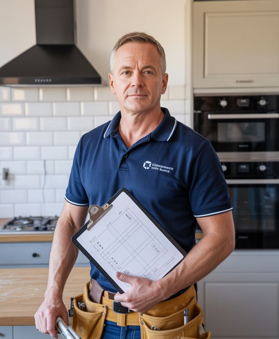 Open plan dining area in modern apartment