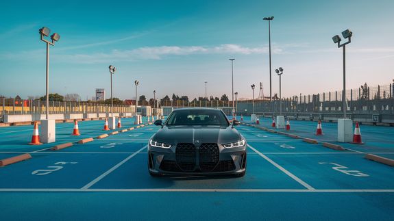 Woman in Yellow Shirt Driving a Silver Car