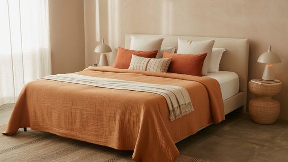 Woman Serving Breakfast in a Hotel Room