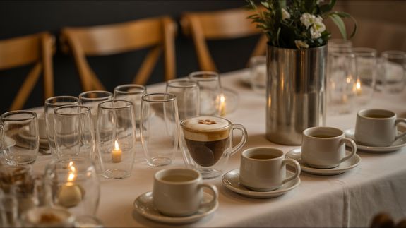 Person Performing Coffee Art
