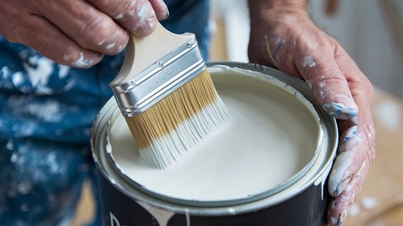 A Wooden Stepladder Inside A Room