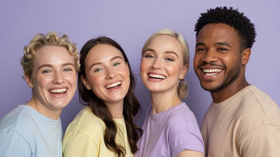 A Person Wearing Blue Latex Gloves Holding a Mirror in a Woman's Mouth
