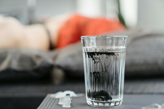 Clear Drinking Glass With Water