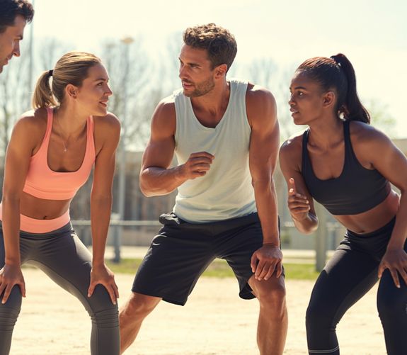 two person inside gym exercising