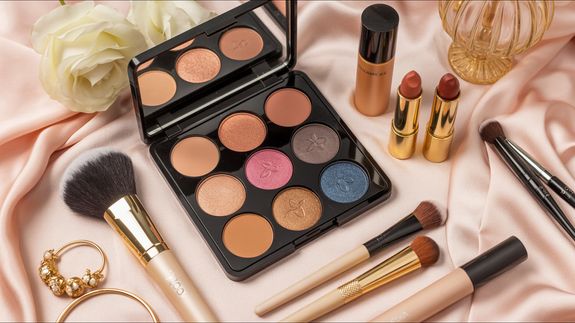 Photo of a Woman Wearing Silver Flower Head Dress