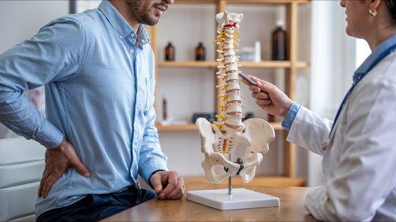 A Woman Lying on the Therapy Bed