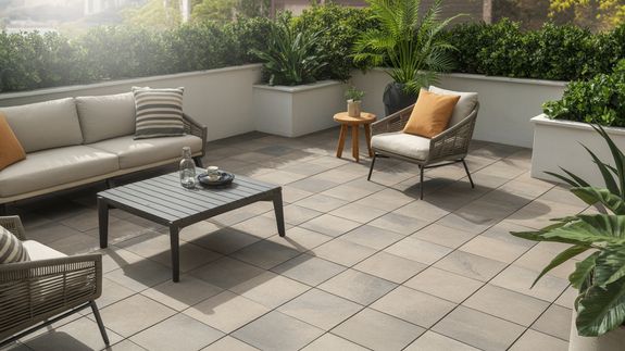 Open plan dining area in modern apartment