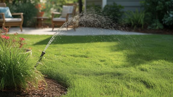 A Lawn Mower on the Grass 