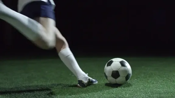 Toddler Playing Soccer