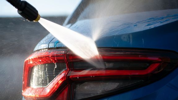 A Mercedes Benz Getting Washed