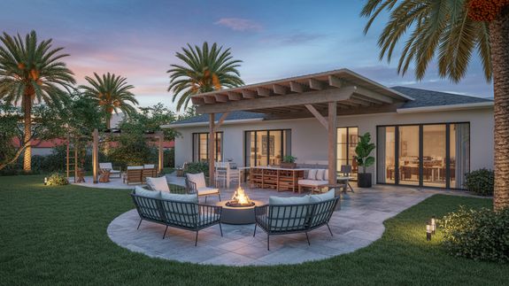 Men in Helmets Working on Scaffolding on Building Site
