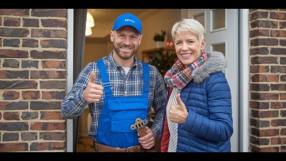 Black Handled Key on Key Hole