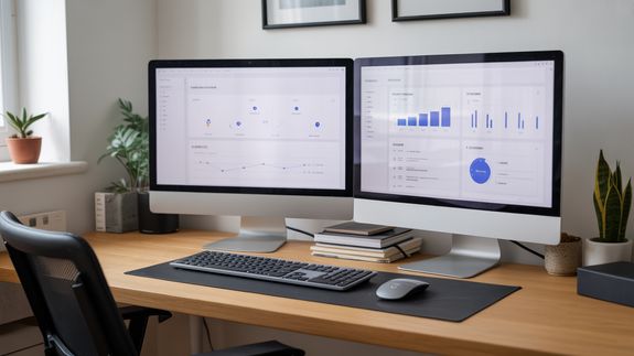 Man in White Long Sleeve Shirt Sitting in Front of a Computer