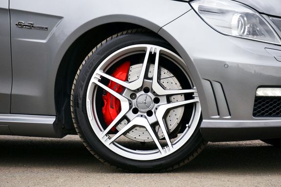Close-Up Shot of an Alloy Wheel