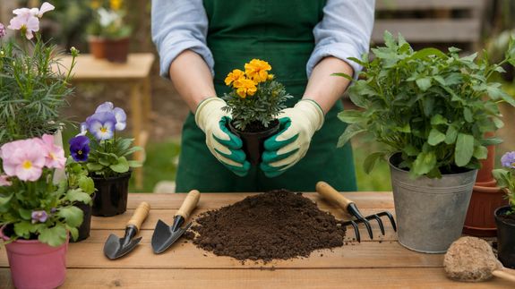 Cottage exterior near plants and pathways in yard
