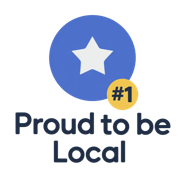 #1 Proud to be Local badge for trusted local business