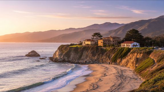 seashore during golden hour