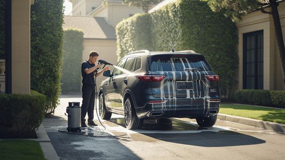 Can you detail my car at an apartment or office lot in Manchester, CT?