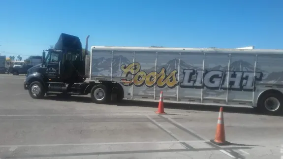 Red Electric Car on the Road