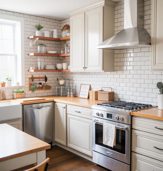 White Ceramic Wall Tile Beside Red Concrete Bricks