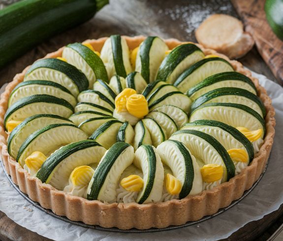 Zucchini Blossom Tart
