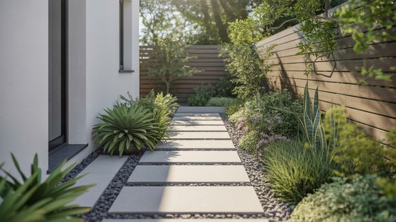 Pavement and Vintage Buildings behind
