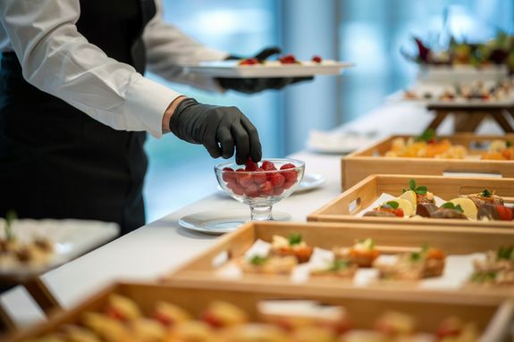 Assorted Cooked Foods Inside Food Warmers