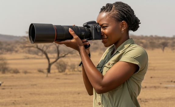 Photographers standing on shore and taking photos of stormy sea