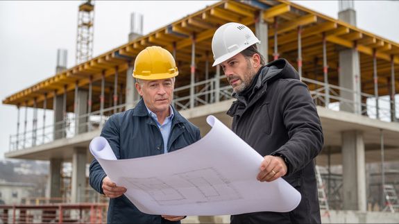 Photo of People on Building Under Construction