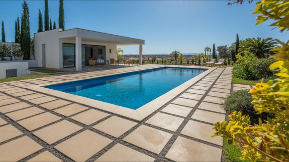 View of a Streetlight and Hedge in front of a Brick Wall 